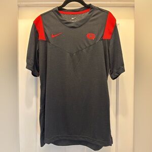 Nike | Men's Georgia Black and Red Dri-Fit Shirt Size L